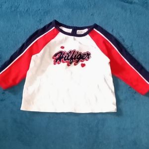 6-9 months Tommy Hilfiger long sleeve babygirl blouse.